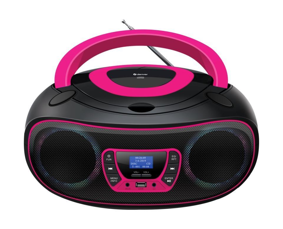 CD-afspiller Denver TDB-212P – pink CD-afspiller Denver TDB-212P – pink
